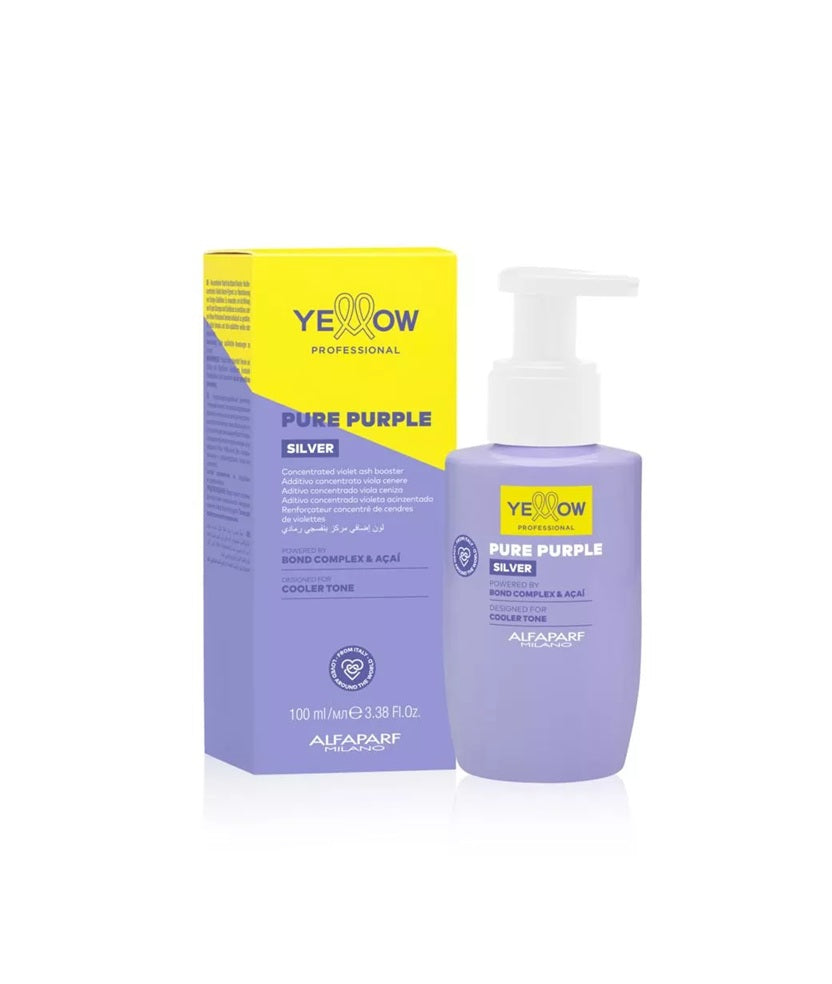 Yellow Professional Silver Violet Farb-Booster 100ml – Purple Pigments for Perfect, Shiny, and Cool Blonde Hair