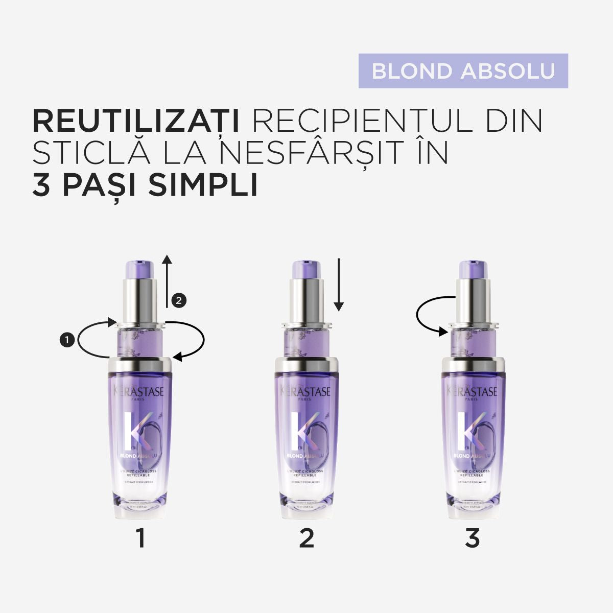 Kérastase Blond Absolu Cicagloss – Ulei Reîncărcabil pentru Hidratare Reparare & Protecție 75ml - Păr