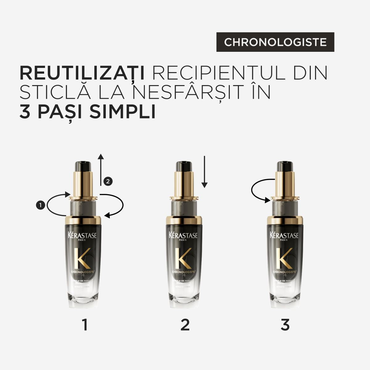 Ulei Parfumat Reîncărcabil pentru Păr Kérastase Chronologiste L’Huile de Parfum - Păr