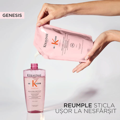 Kérastase Genesis Bain Hydra-Fortifiant – Șampon Fortifiant Anti-Cădere pentru Păr Fin și Gras - Păr