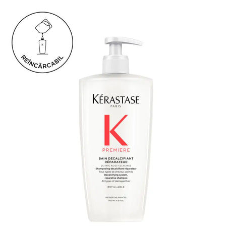Kérastase Première Bain Décalcifiant Réparateur – Șampon Decalcifiant și Reparator pentru Păr Deteriorat - 500 ml - Păr