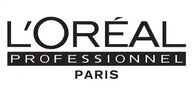 Logo-ul L'Oréal Professionnel Paris în text negru pe un fundal alb.