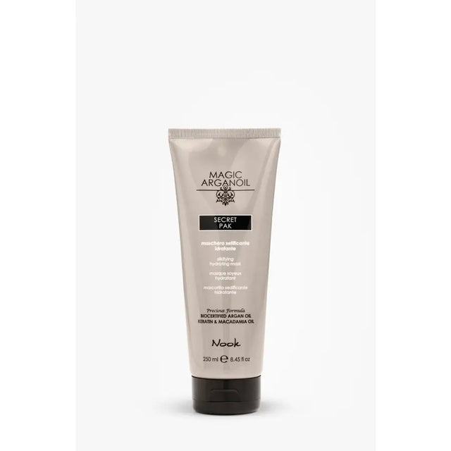 Mască Hidratantă cu Textură Mătăsoasă Formulată pentru Strălucirea și Repararea Părului Uscat Nook Magic ArganOil