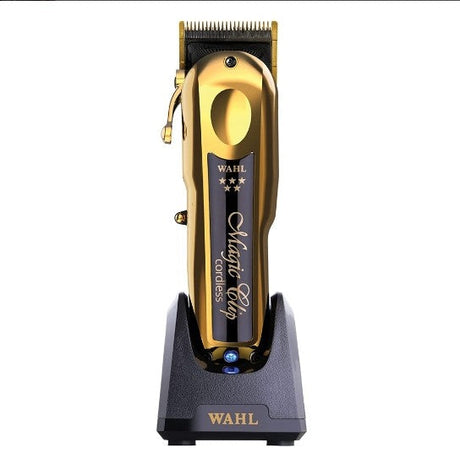 Mașină De Tuns Wahl Magic Clip 5* Gold Cordless cu Autonomie de peste 100 Minute și Motor Puternic 6500rpm - Aparatură