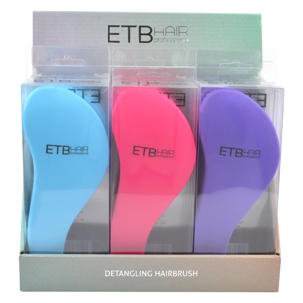 ETB Hair Display perii de descâlcire bleu roz liliac 9 buc