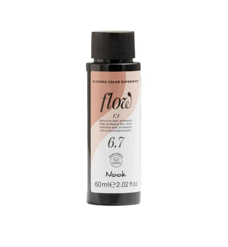 Nook Flow Vopsea-Ulei de Păr Colorant Demi-Permanent Vegan fără Amoniac 60ml - Strălucire Intensă Fără Compromisuri