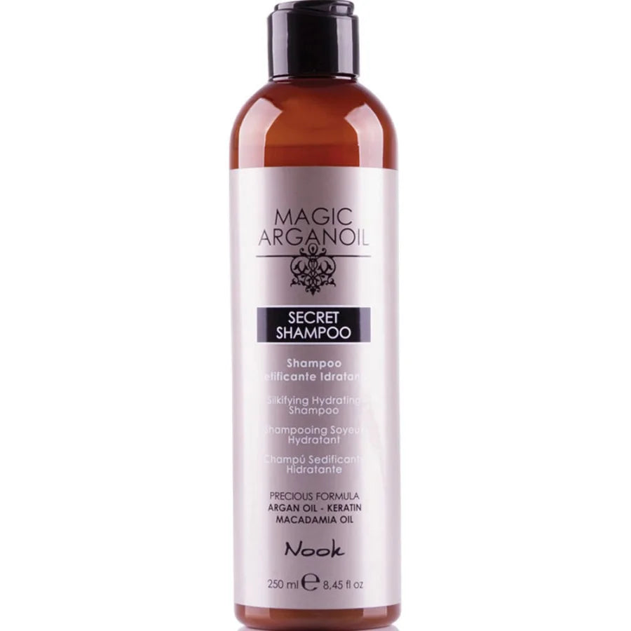 Nook Magic Arganoil Secret – Șampon Hidratant Fără Parabeni și Sulfați pentru Toate Tipurile de Păr - 250 ml - Păr