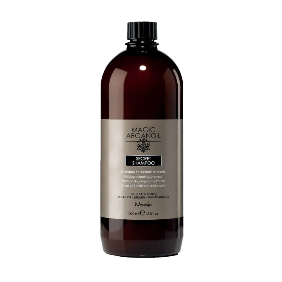 Nook Magic Arganoil Secret – Șampon Hidratant Fără Parabeni și Sulfați pentru Toate Tipurile de Păr - 1000 ml - Păr