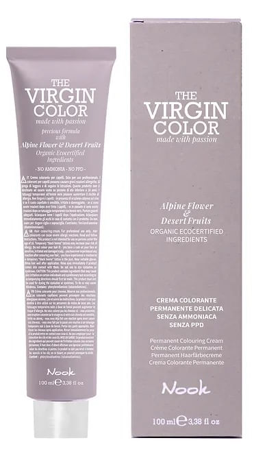 Vopsea Permanentă Fără Amoniac cu Acoperire Completă a Firelor Albe și Culoare Durabilă Nook Virgin Color 100ml