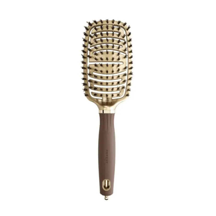 Olivia Garden Expert Care Flex Gold & Brown Perie mistreț și nylon