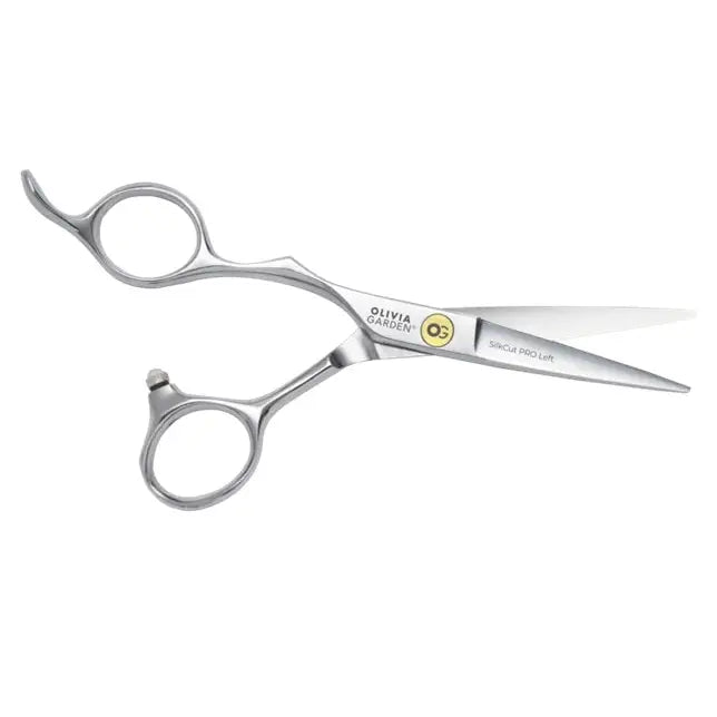 Olivia Garden SilkCut PRO Left 5’’ – Foarfecă Profesională Offset pentru Stângaci cu Lamă Convexă din Oțel Japonez și