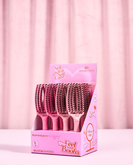 Perie de Păr Curbată Olivia Garden Fingerbrush Thinkpink 2024 - Păr