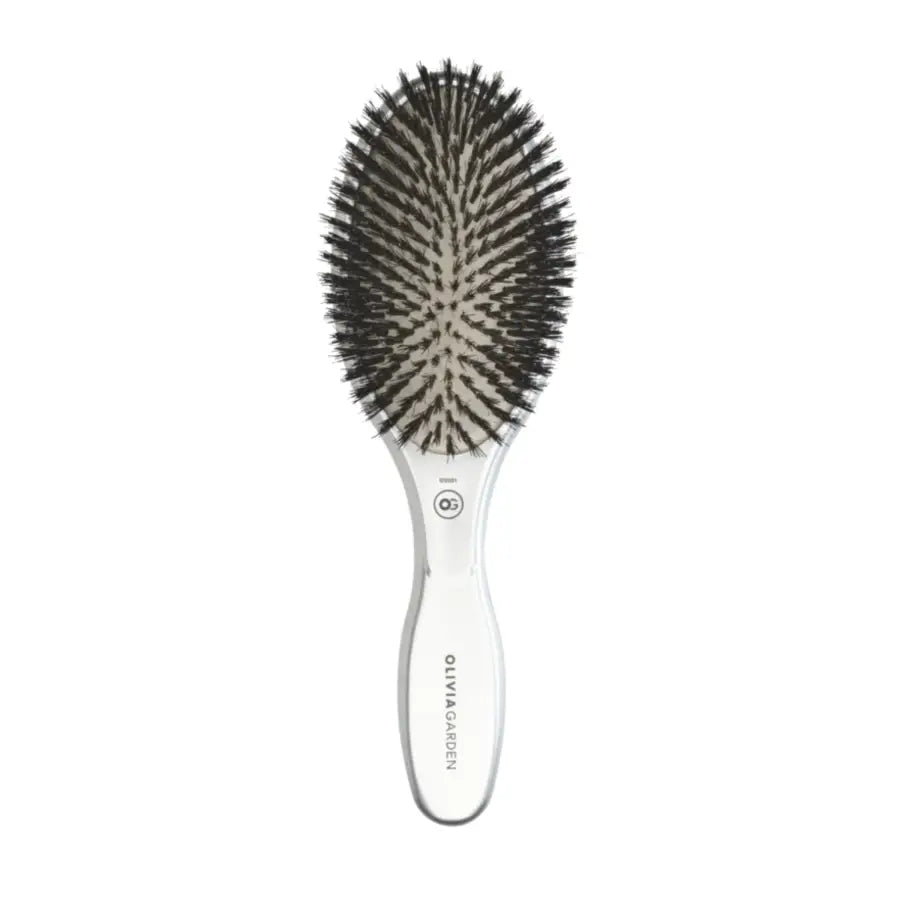 Olivia Garden Expert Care Oval Silver Perie cu peri de mistreț