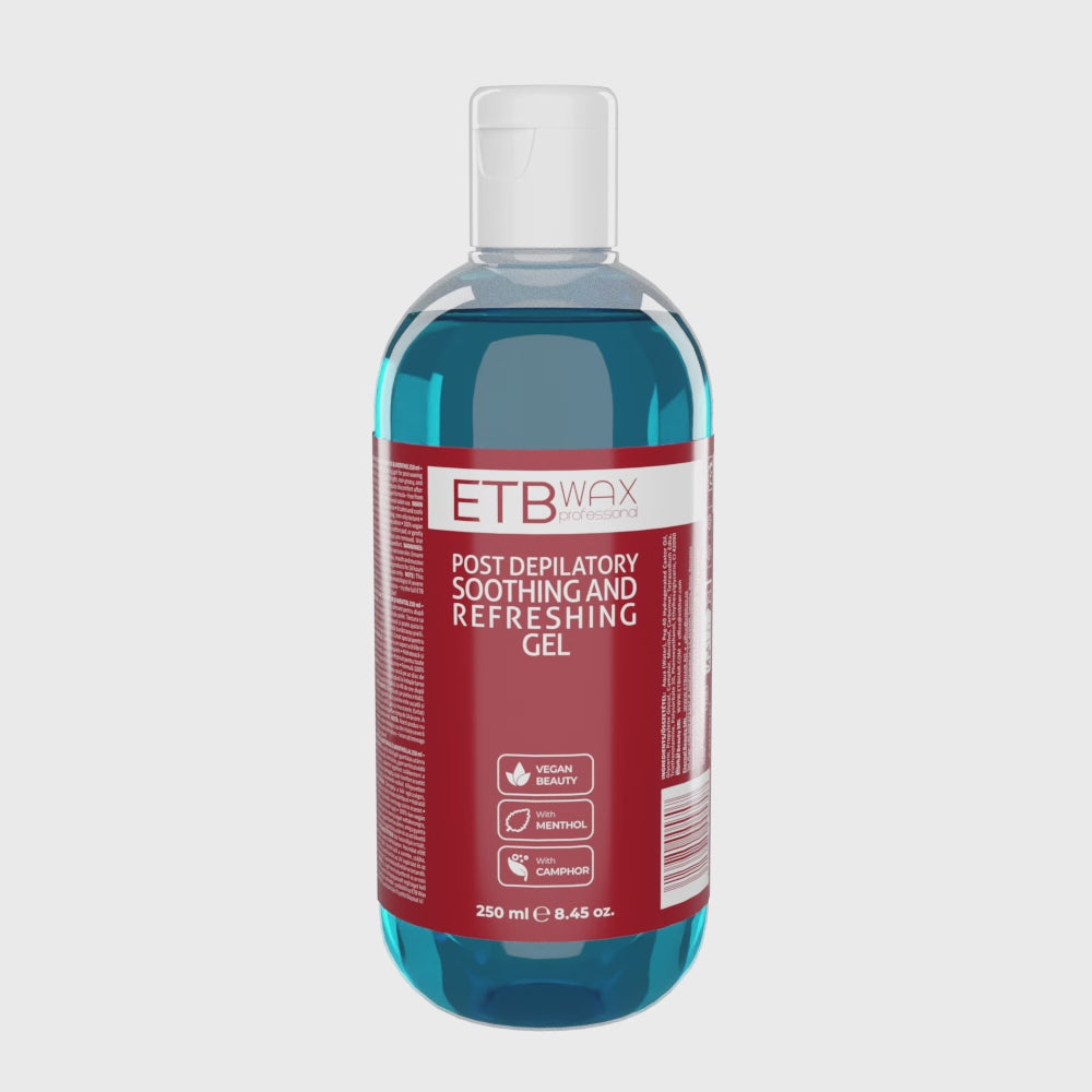 ETB WAX Gel Post-Epilare Răcoritor cu Camfor & Mentol – Calmarea Instantă a Pielii Sensibile după Epilare – 250 ml
