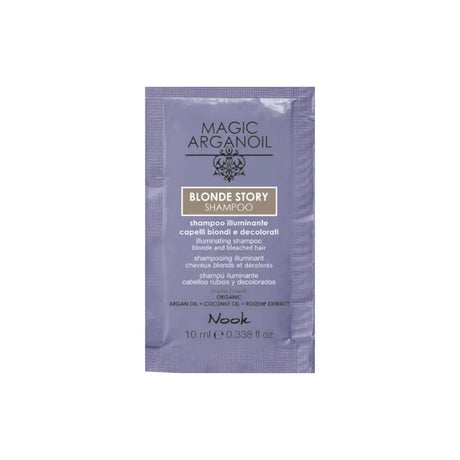 Șampon Iluminator pentru Neutralizarea Reflexiilor Galbene Ideal pentru Părul Blond Nook Magic ArganOil Blonde Story