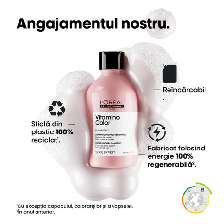 Șampon L’Oréal Professionnel Vitamino Color – Protecție & Strălucire pentru Păr Vopsit cu Resveratrol - Păr
