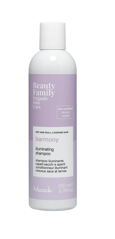 Șampon Organic Pentru Strălucirea Părului Uscat Și Tern Nook Beauty Family Harmony Illuminating Shampoo 250ml - Păr