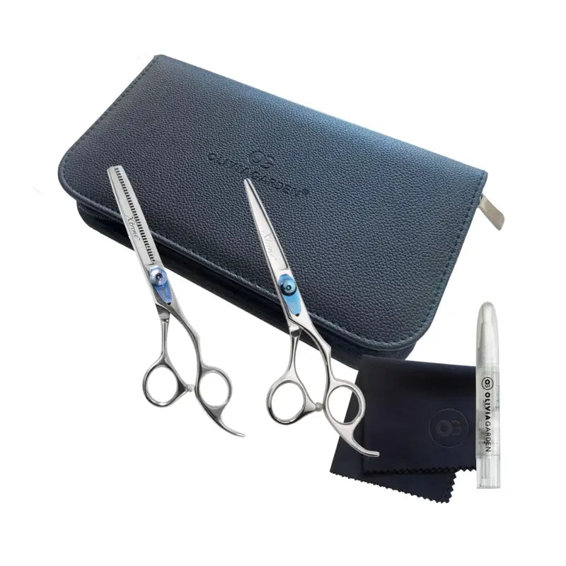 Set Foarfecă Profesională de Tuns + Filat Olivia Garden Xtreme – 5.75” & 6.35” + Toc Elegant Cadou - Aparatură