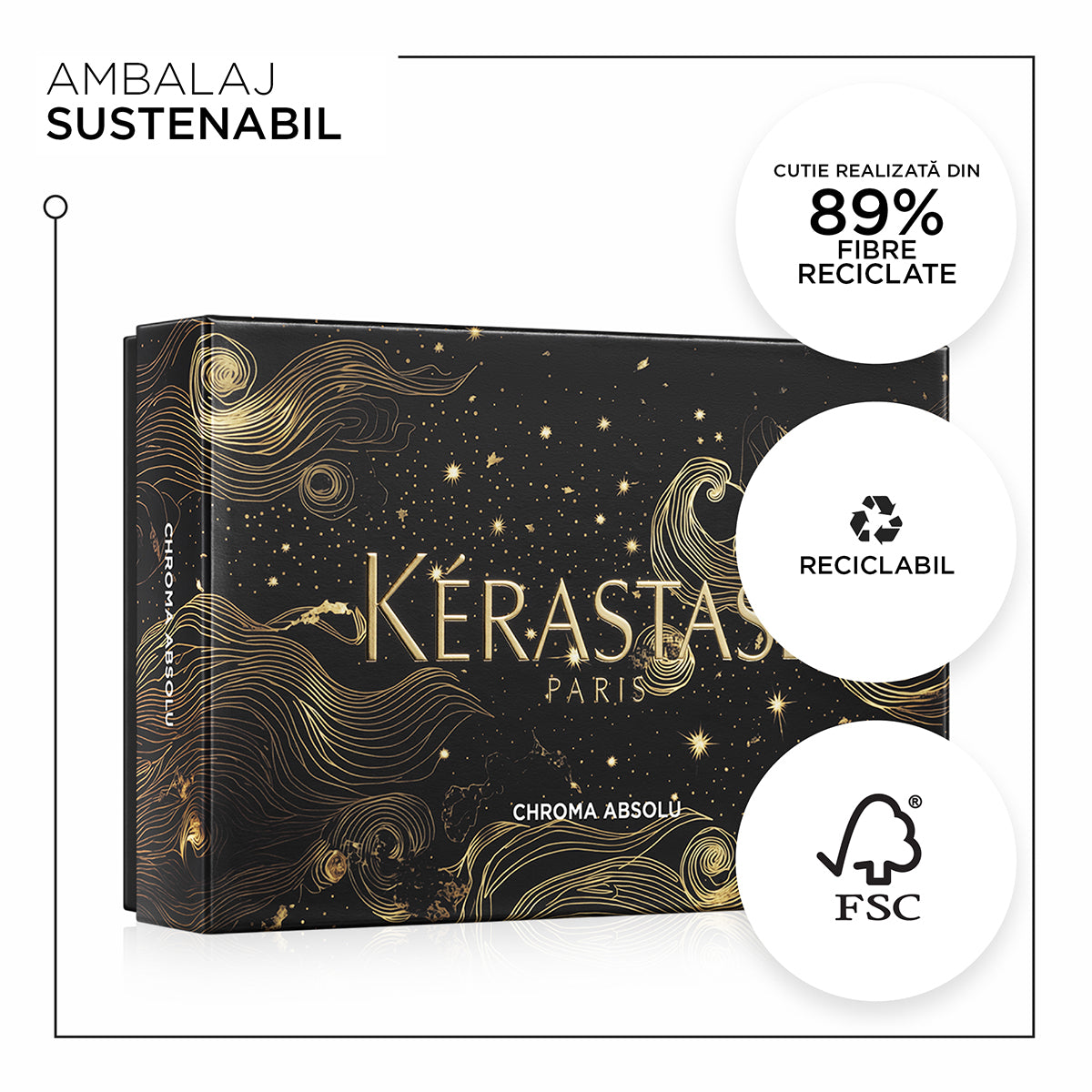 Set Kérastase Chroma Absolu Masque Holiday 2024 Șampon Hrănitor 250ml + Mască de păr 200ml + Serum 150ml