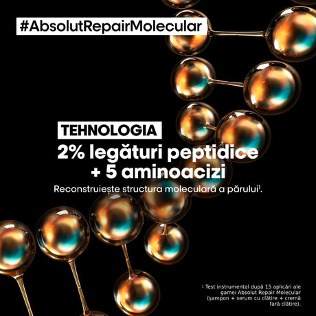 Set L’Oreal Professionnel Serie Expert Absolut Repair Molecular pentru Păr Deteriorat Șampon 300ml + Serum 250ml - Păr