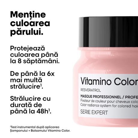 Set L’Oreal Professionnel Serie Expert Vitamino Color pentru Menținerea Culorii Părului Țampon 300 ml + Mască