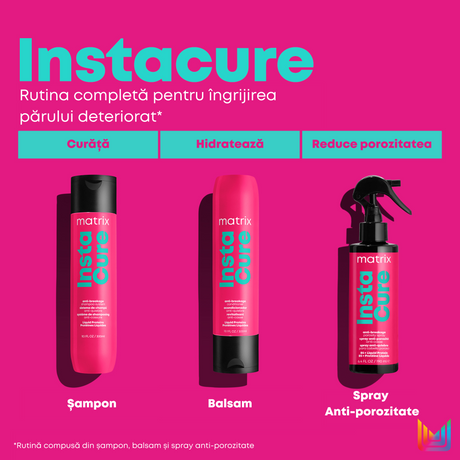 Spray Anti-Porozitate Matrix Instacure – Protecție & Regenerare pentru Părul Deteriorat 190ml - Păr