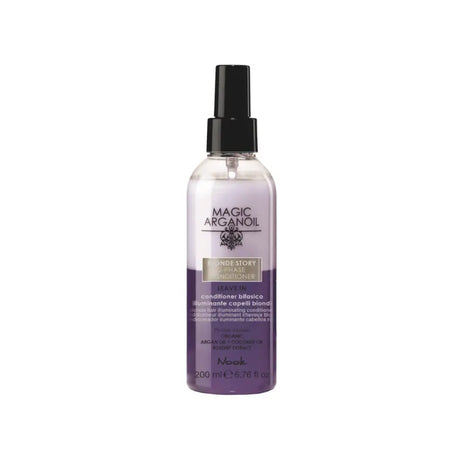 Spray Leave-in Iluminator pentru Neutralizarea Reflexiilor Galbene Ideal pentru Părul Blond Nook Magic ArganOil Blonde