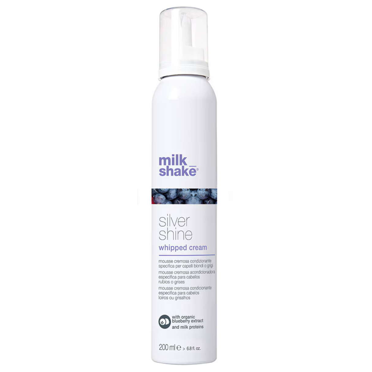 Spumă pentru Neutralizarea Tonurilor de Galben din Părul Blond Milk Shake Silver Shine Whipped 200ml