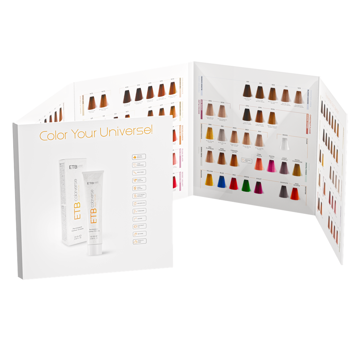 ETB Hair Colorverse Catalog de culori 117 nuanțe