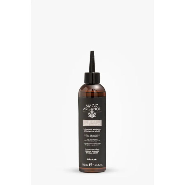 Tratament Laminoil pentru Păr Mătăsos și Strălucitor cu Efect Anti-Frizz Nook Magic ArganOil Secret - 250 ml - Păr