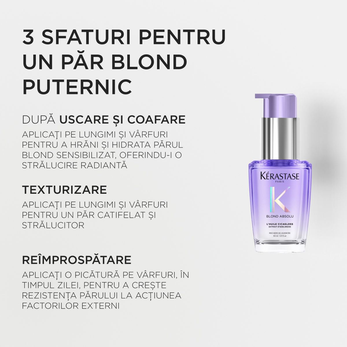 Ulei pentru Păr Blond Kérastase Blond Absolu L’Huile Cicagloss pentru Hidratare Profundă și Strălucire