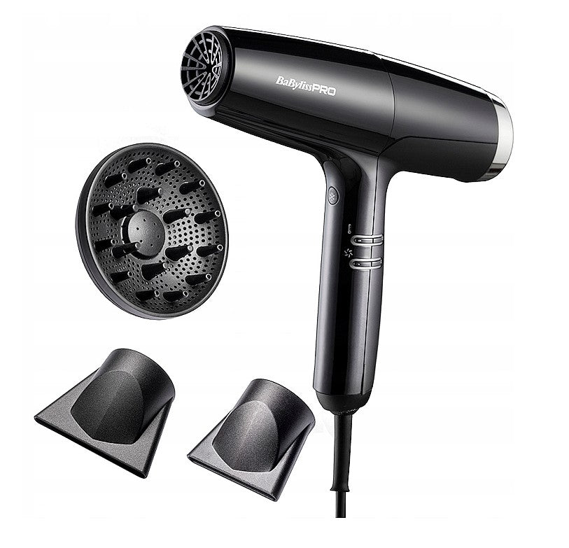 Uscător De Păr Babyliss Pro Falco Black Silver cu Putere de 2000W și Tehnologie Ionică - Aparatură