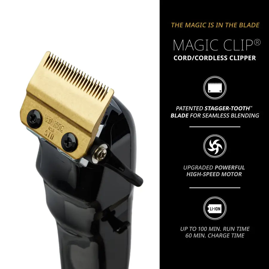 Wahl 5 Star Black Cordless Magic Clip Mașină de tuns