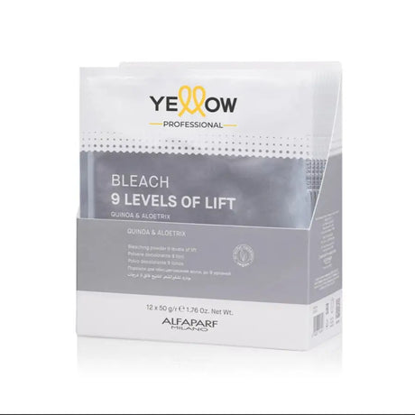 Decolorant Alb cu Deschidere de până la 9 Tonuri Yellow - 12x50 g - Păr