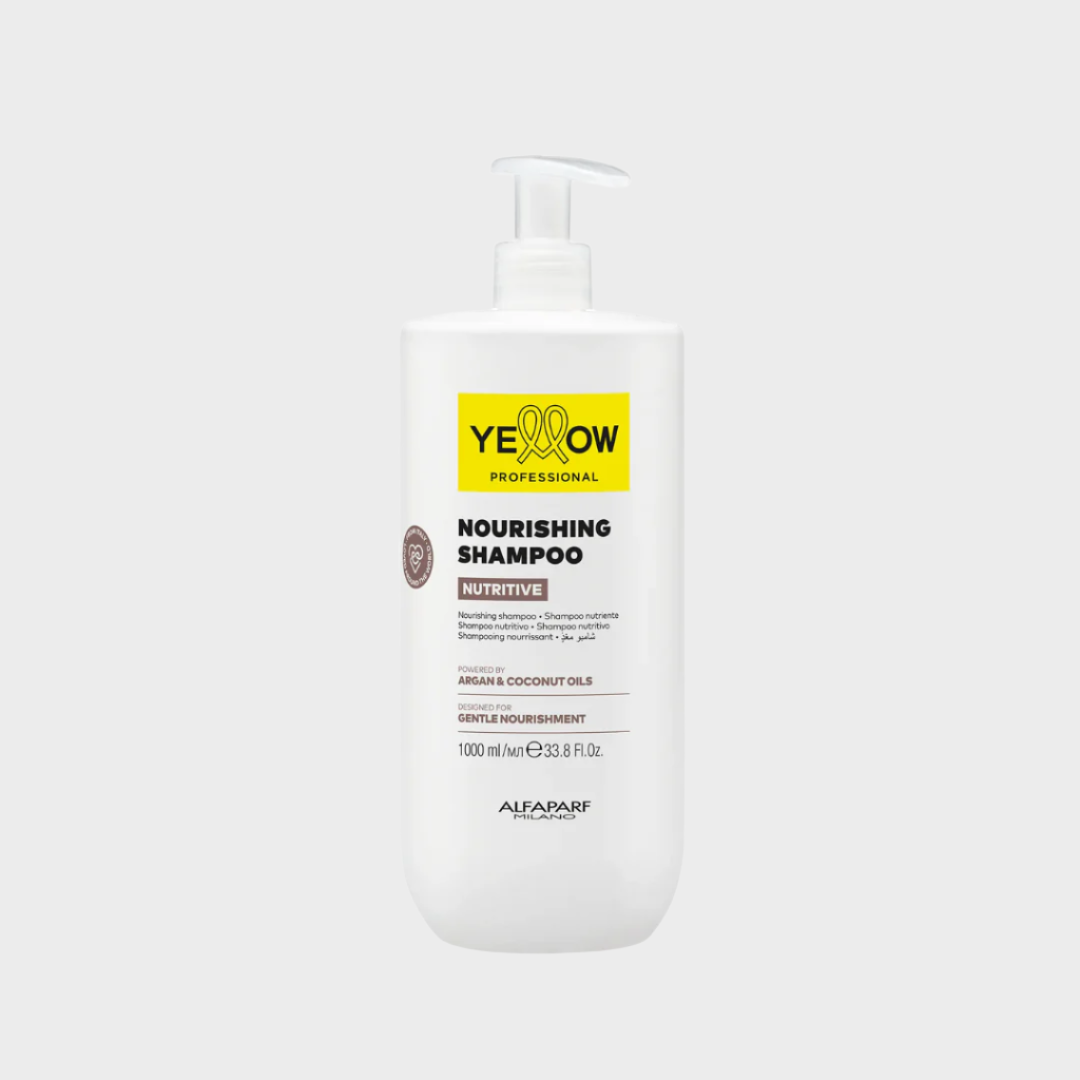 Șampon Hrănitor pentru Păr Uscat Yellow Nourishing Shampoo cu Ulei de Cocos și Argan - 1000ml - Păr