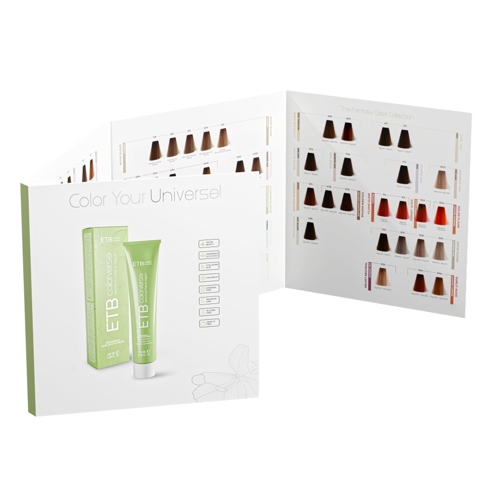 ETB Hair Colorverse Catalog de culori fără amoniac 70 nuanțe